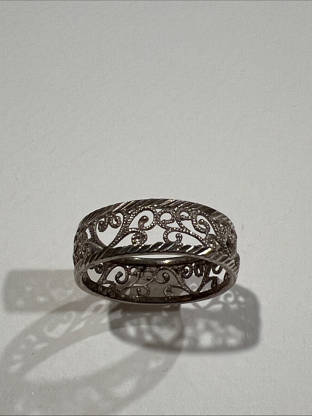 Sterling Silver Filigree Silver Band Ring - Women's Jewelry